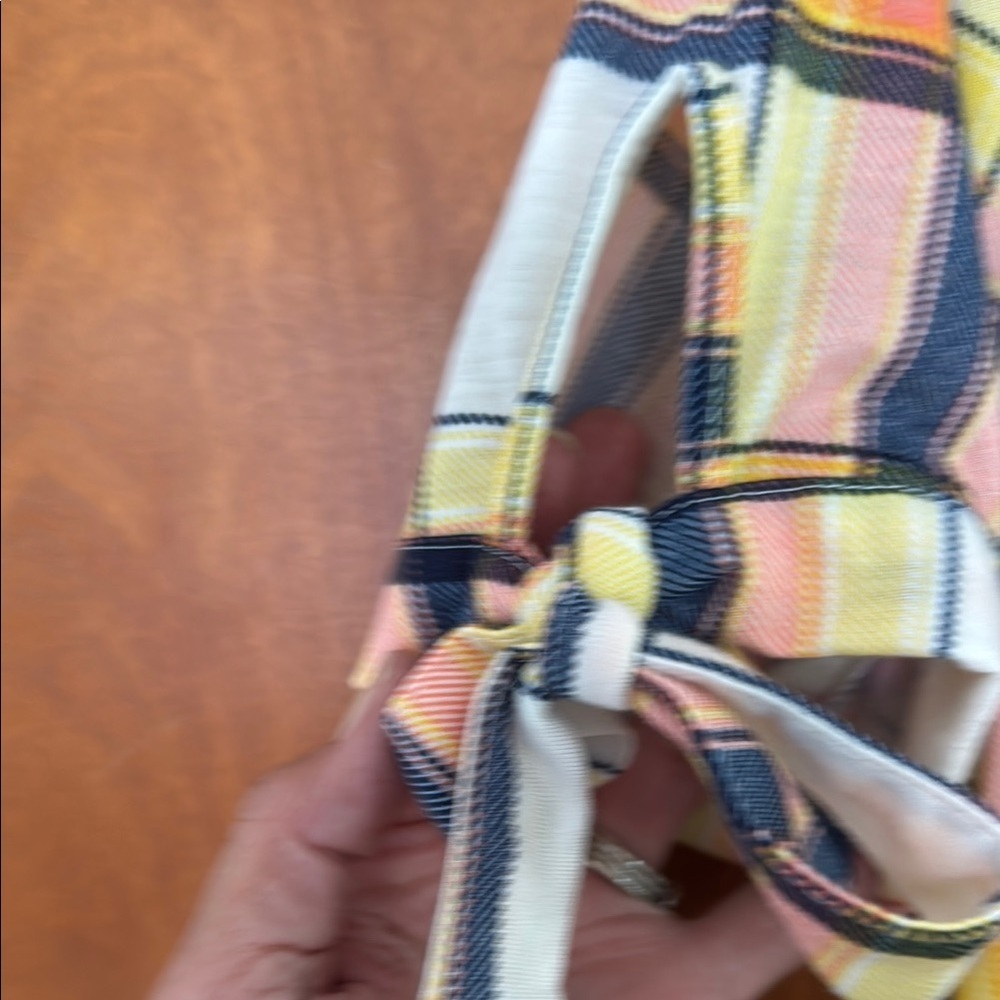 New York Laundry Yellow and Blue Blouse Relaxed Fit Q-21 - Picture 5 of 7